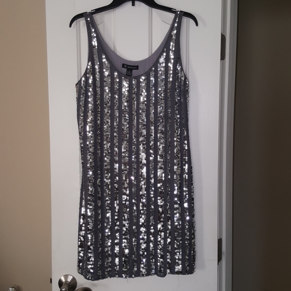 INC  sequin silk dress
